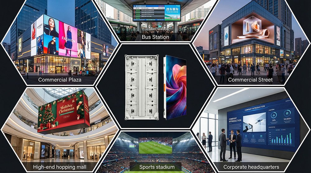 Outdoor Fixed LED Screen P2.5-P6 - 6500 Nits Waterproof IP65 Digital Signage Application scenarios