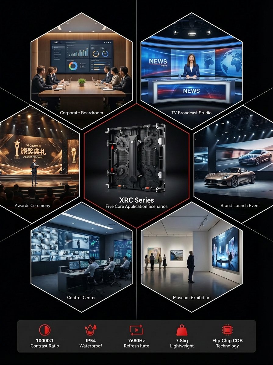 COB Rental LED Display 500x500mm - Flip Chip 10000:1 Contrast IP54 Waterproof Application scenarios