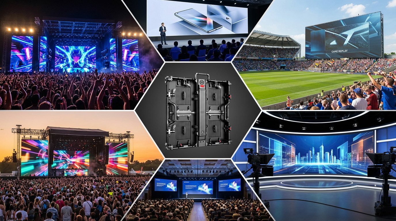 576mm Large Rental LED Display P3-P6 - High Efficiency Installation for Concerts & Stadiums Application scenarios