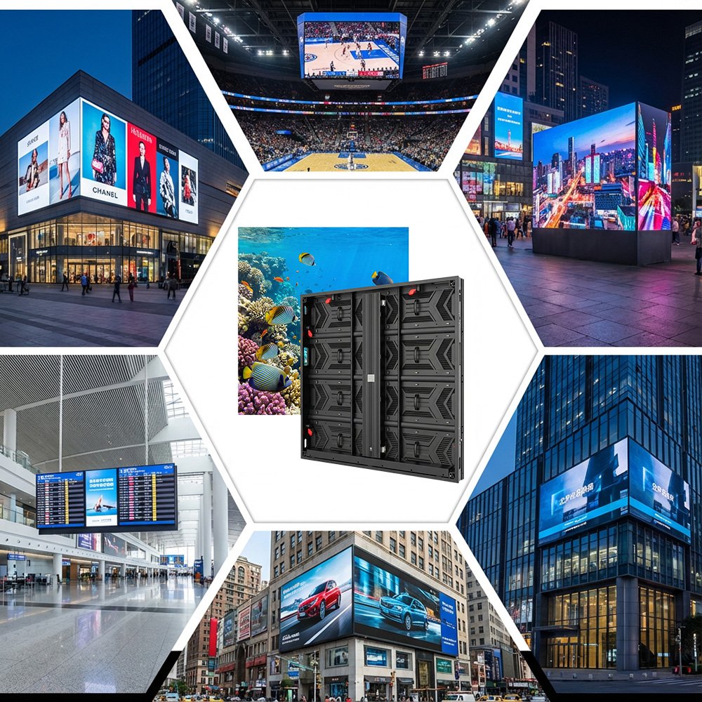 Large Outdoor LED Video Wall Custom Size - Modular 960x960mm Advertising Screen Application scenarios