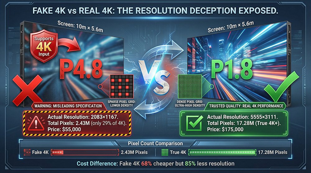 Fake 4K vs Real 4K LED Screens
