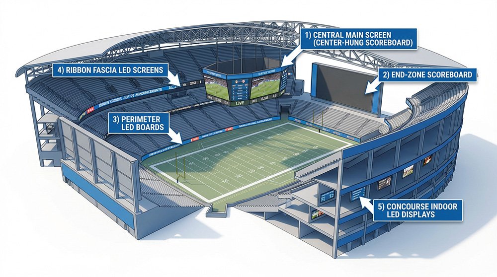 Stadium LED Screen Guide: Types, Specs & Cost for Small-to-Mid Venues