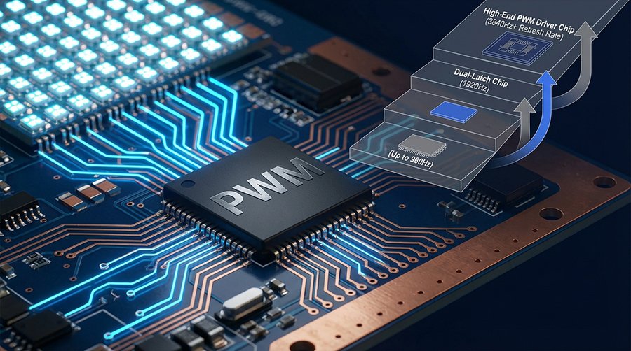 Schematic Diagram Illustrating the Relationship Between Driver Chip and Refresh Rate Schematic Diagram Illustrating the Relationship Between Driver Chip and Refresh Rate