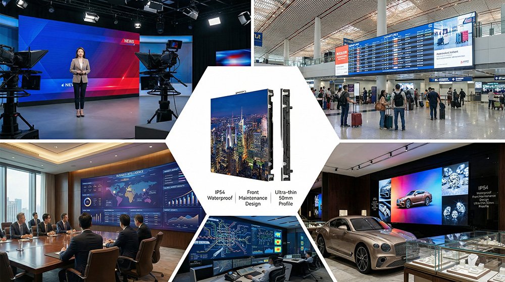 Fine Pitch COB LED Display 500x500mm - Flip Chip P0.6-P1.9 Ultra High Contrast 10000:1 Application scenarios