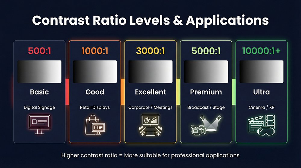Figure 4 - Contrast Ratio Comparison Chart