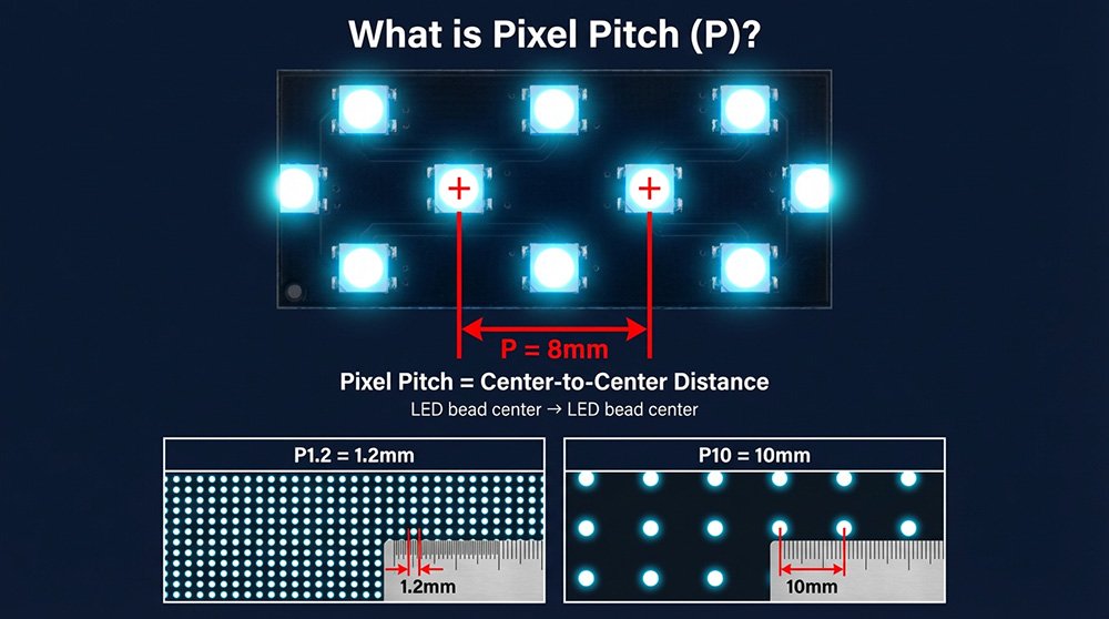 Pixel Pitch Definition Clear Professional Infographic