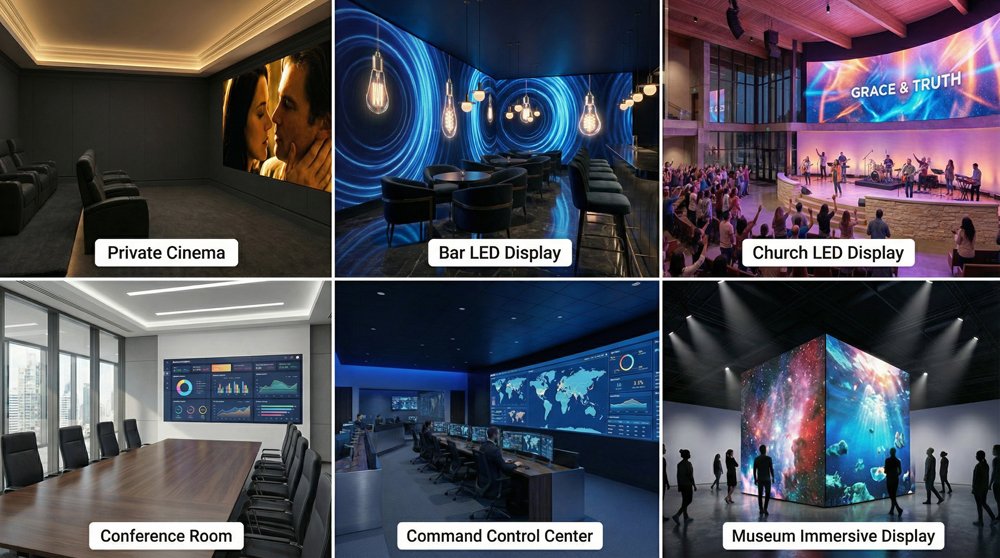 XFC Ace COB LED Display P1.25–P1.9: 8K Cinema Grade Indoor LED Wall Application scenarios