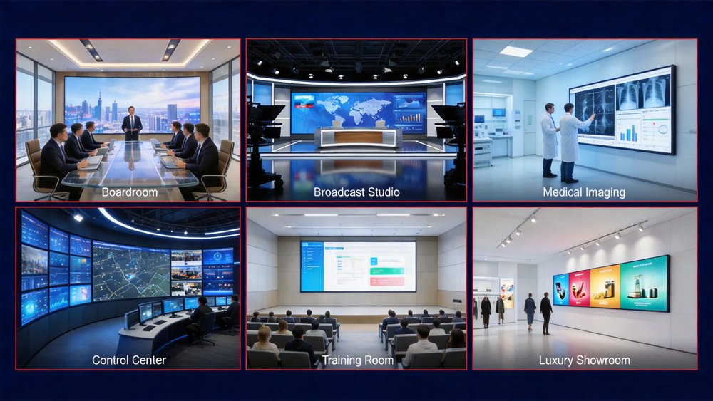 XIS Pro COB LED Video Wall: Eye Protection & Low Blue Light Guide Application scenarios