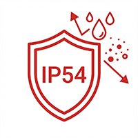 IP54 Waterproof & Dustproof 